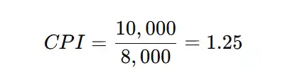 Cost Performance Index Example