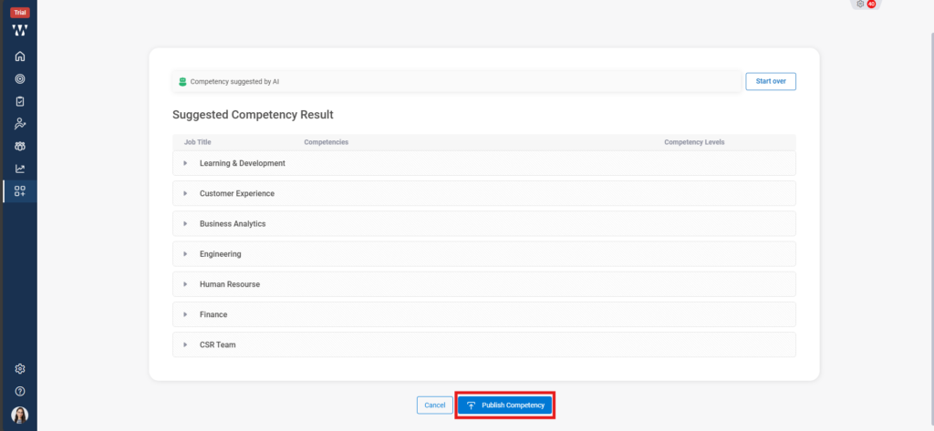 How can I use AI to define competency? Step 6