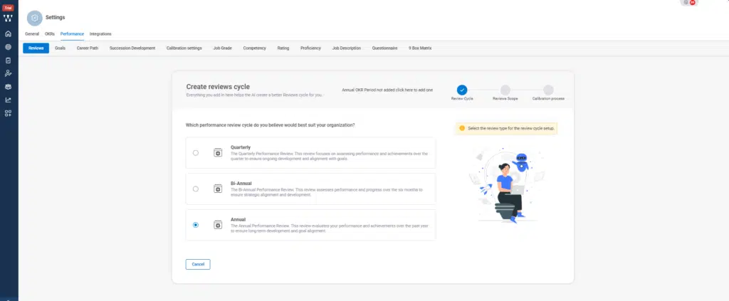 How do I select reviewers for 360-degree feedback? Step 3