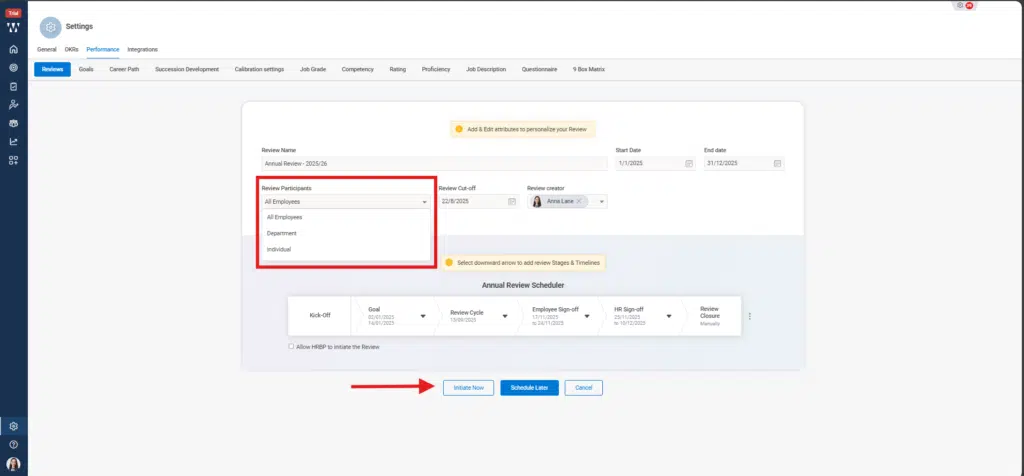 How do I select reviewers for 360-degree feedback? Step 7