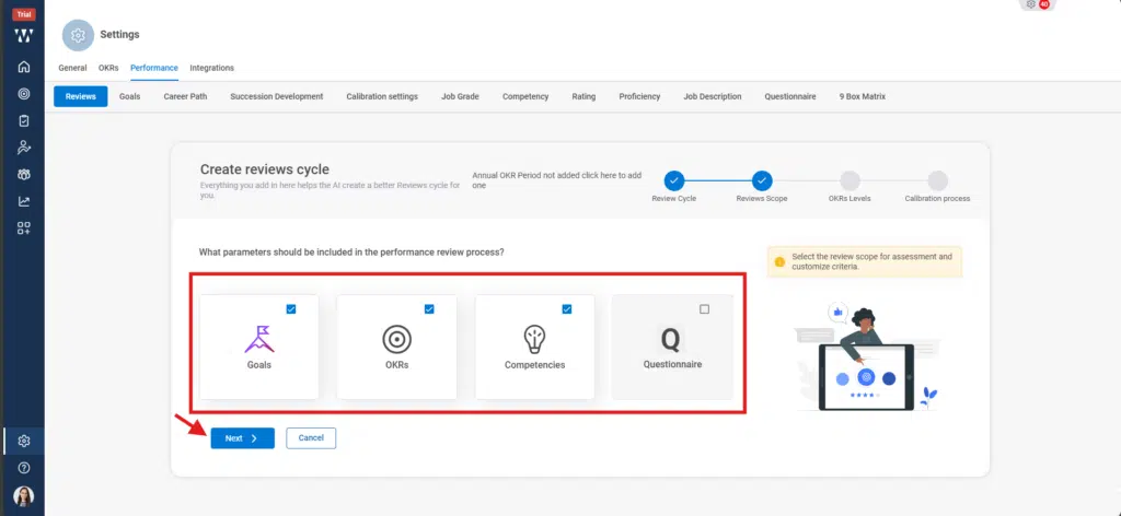 How do I set eligibility criteria for review participation? Step 4