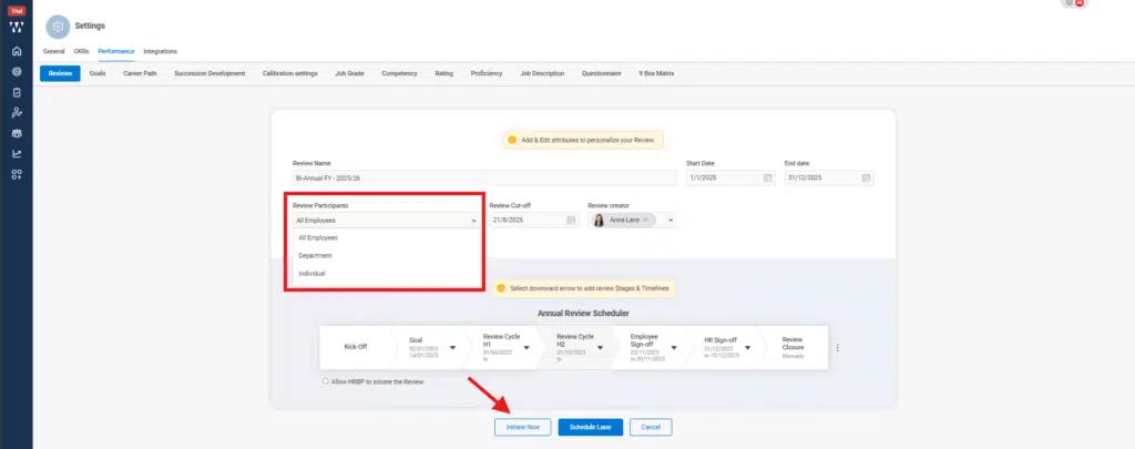 How do I set eligibility criteria for review participation? Step 7