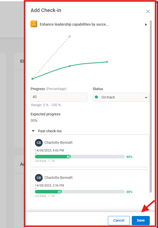 How do I track progress for an employee on IDP? Step 10
