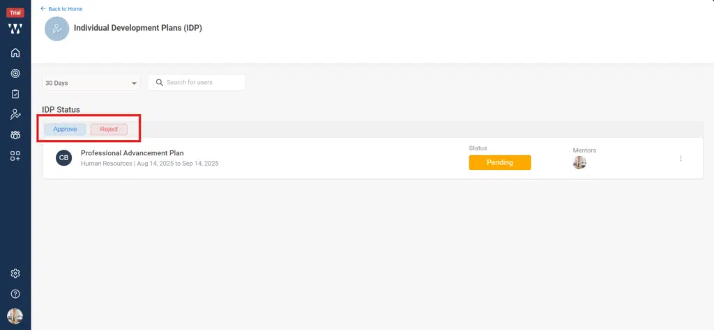 How do I track progress for an employee on IDP? Step 5