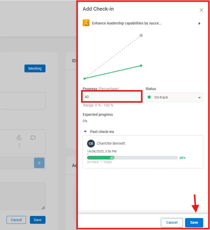 How do I track progress for an employee on IDP? Step 7