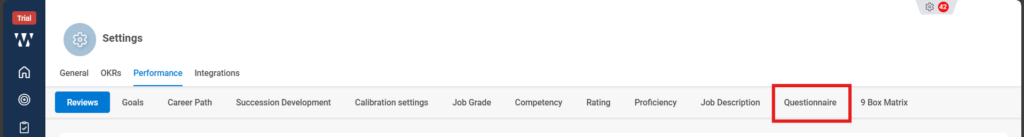 How do you create and edit Q&A sets for performance reviews? Step 3