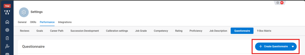 How do you create and edit Q&A sets for performance reviews? Step 4