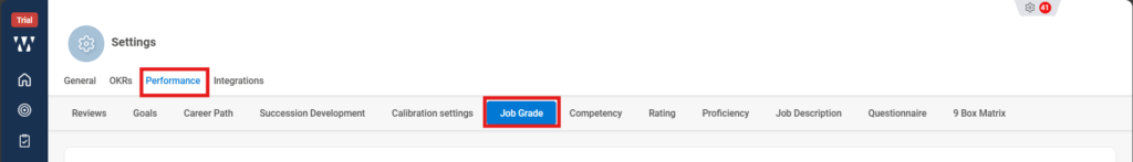 How do you define and manage grades or bands for employees? Step 2