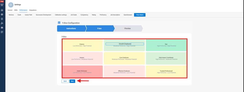 How do you map performance and potential axes for your organization? Step 5