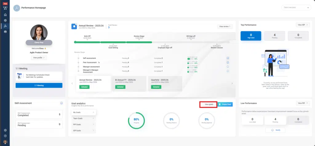 How to Manager can comment on an employee’s specific goal? Step 1 