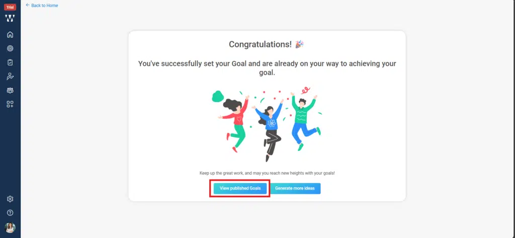 How to bulk assign goals to multiple employees? Step 4b
