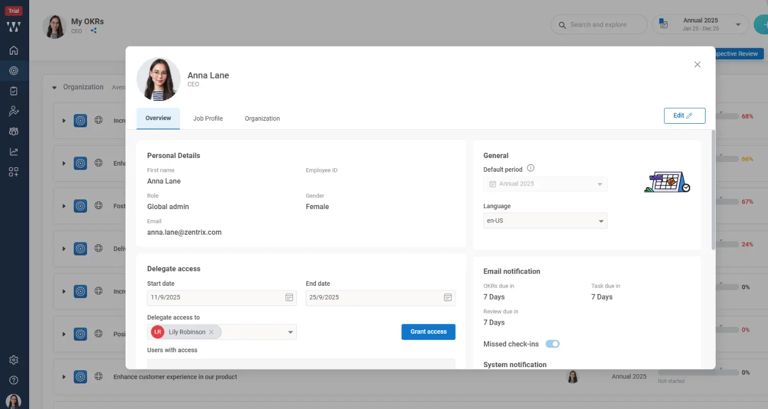 Personalized Profile Setup
