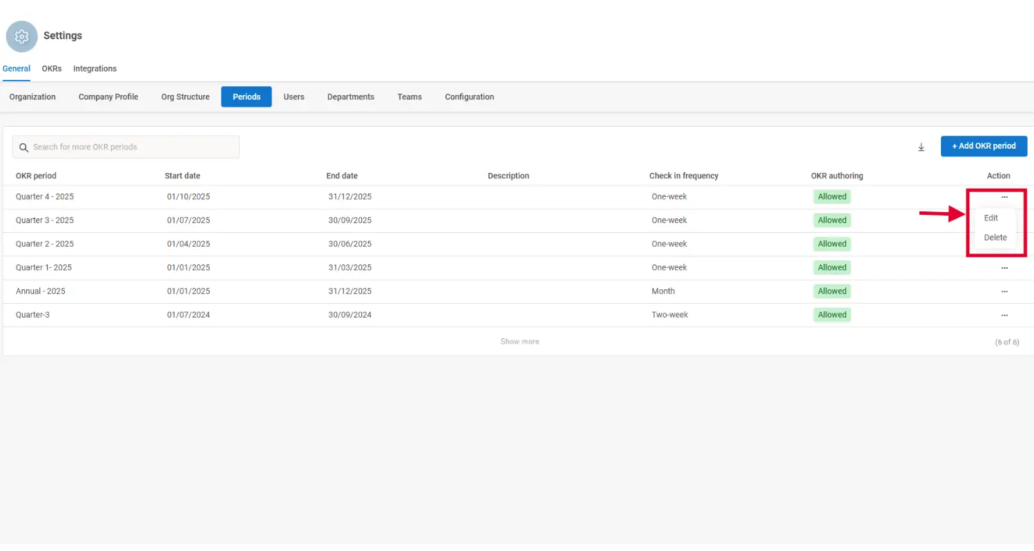 Streamline Your OKR periods
