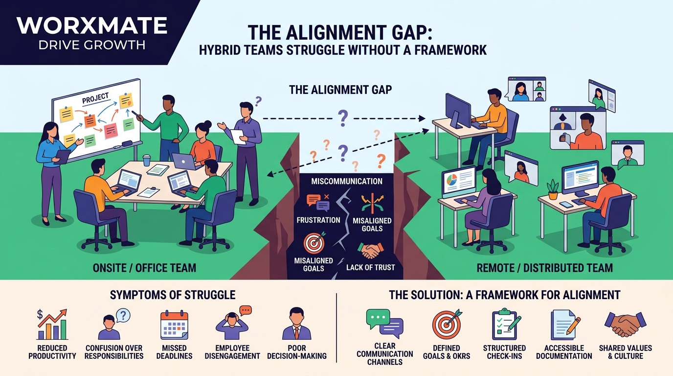A professional dashboard of OKR software for hybrid teams showing goal alignment and real-time performance tracking.