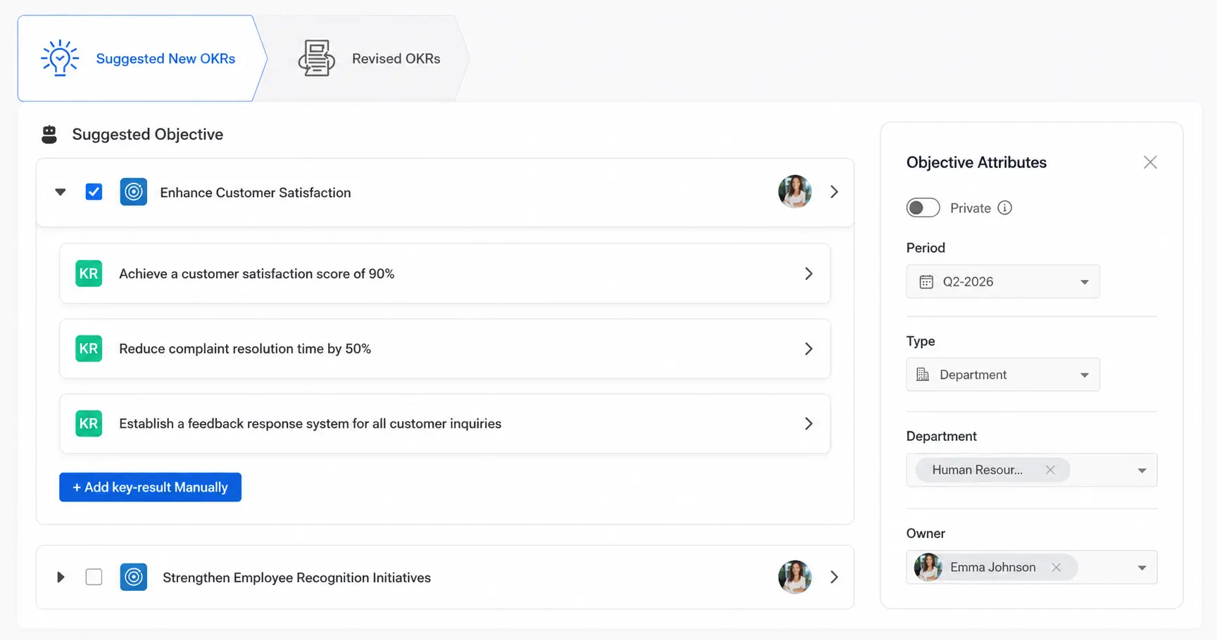 Next-Quarter OKR Recommendations
