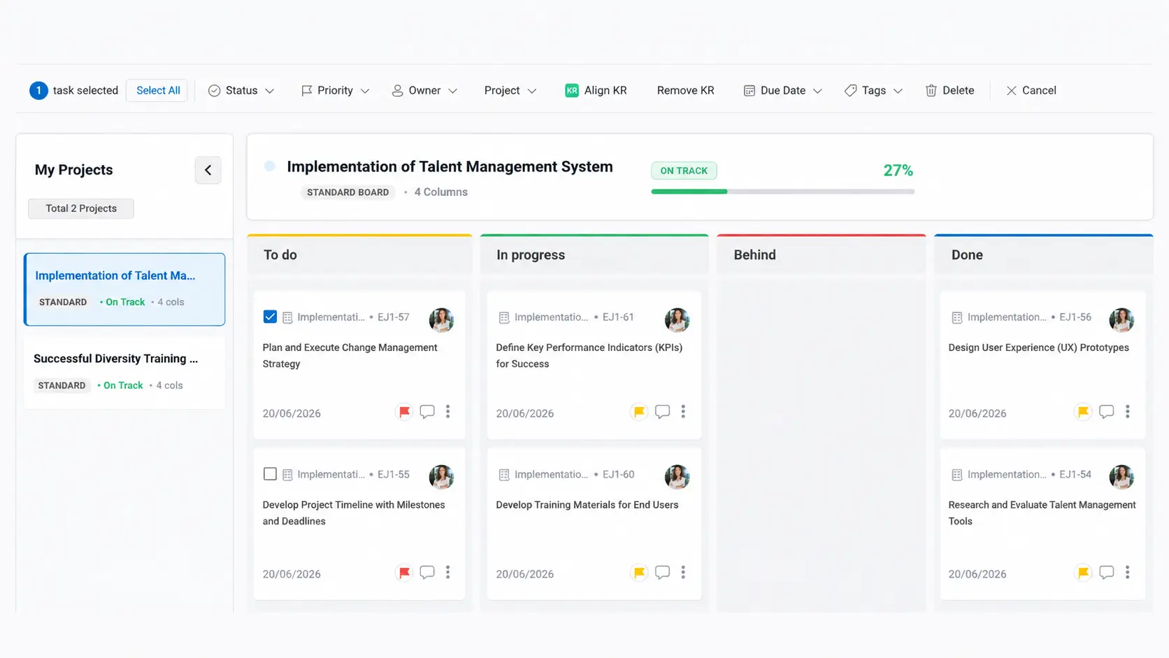 Multiple Project Kanban