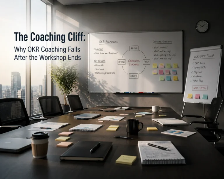 The Coaching Cliff: Why OKR Coaching Fails After the Workshop Ends